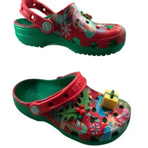 Disney Crocs Holiday Christmas Clogs Kids 2023 Present Friends Jibbitz Charms
